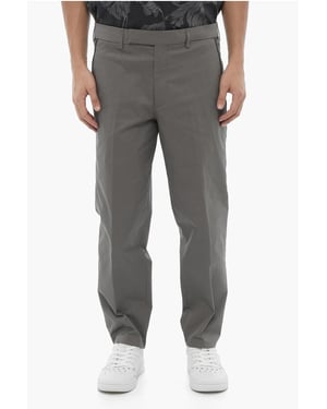 Pantalones de corte regular y ajustado con trabillas para cinturón en gris