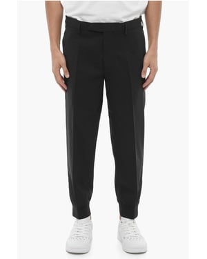 Pantalones JACK de talle bajo y corte ajustado con puños en azul medianoche
