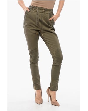 Pantalones Jodhpur con inserciones acolchadas en verde