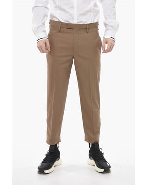 Pantalones JAMIE de corte entallado con cremallera en el tobillo en marrón