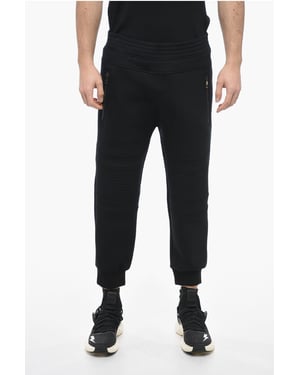 Pantalones de motociclista de neopreno ajustados y de cintura baja en negro