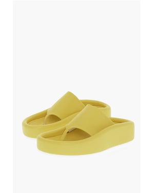 Sandalias de tiras de piel sintética MM6 en amarillo