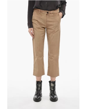 Pantalones anchos de pana en beige