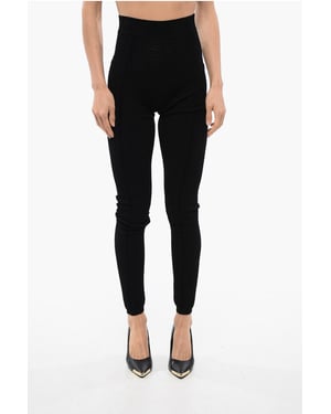 Leggings de cintura alta de punto abierto