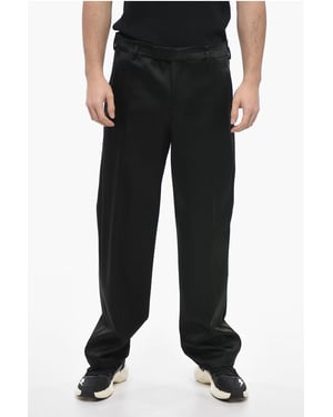 Pantalones de satén LIAM de corte holgado en negro