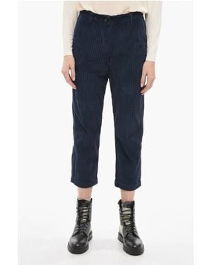 Pantalones de pana de corte ancho en azul