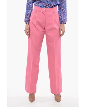 Pantalones plisados ​​MIAMI de corte ancho en rosa