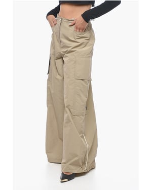 Pantalones cargo PARACHUTE de pierna ancha en beige