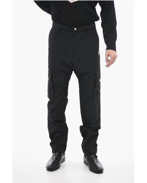 Pantalones cargo de nailon en color negro