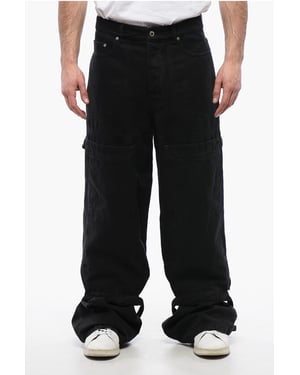 Vaqueros cargo de corte relajado GARMDYED CARPENTER de 32 cm en negro