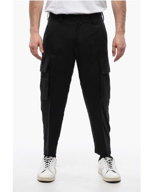 Pantalones cargo FIREMAN de mezcla de seda en negro