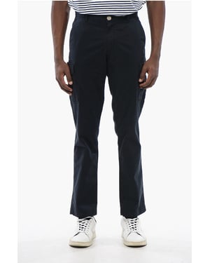 Pantalones cargo de algodón elástico en azul