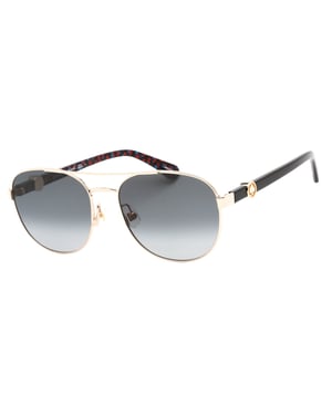 Gafas de sol Kate Spade con montura raglán dorada y lentes grises con degradado