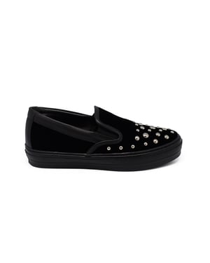 Salvatore Ferragamo Slip-on en terciopelo Negro