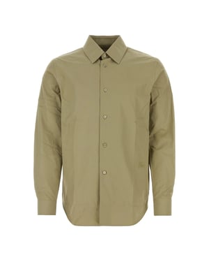 Camisa abotonada Burberry con motivo de caballero ecuestre Camisa informal verde cazador