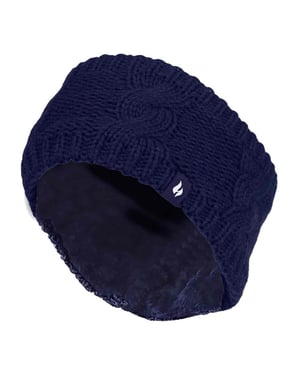 Diadema Térmica de Invierno para Mujer con Forro de Felpa y Trenzado