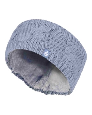 Diadema Térmica de Invierno para Mujeres con Forro de Forro Polar y Tejido de Cable