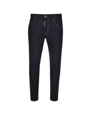 Dsquared2 Skater Jean Italian Address Logo Vaqueros con lavado azul marino