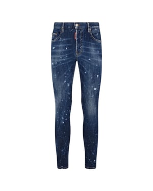 Vaqueros azules con diseño de salpicaduras Super Twinky Jean de Dsquared2