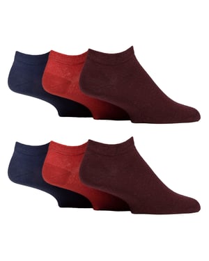Paquete de 6 calcetines de entrenamiento para hombres diabéticos | Calcetines de tobillo ancho con acolchado en el pie