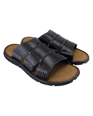 Zapatillas de cuero deslizables para hombres, verano en la playa