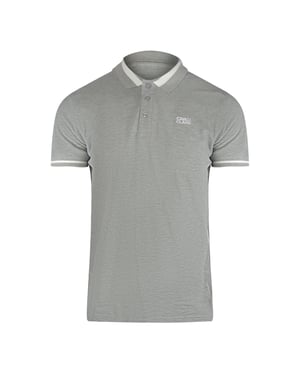 Polo Gris Con Cuello De Rayas Llamativas Cavalli Class