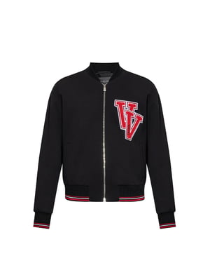 Chaqueta bomber con parche de Versace