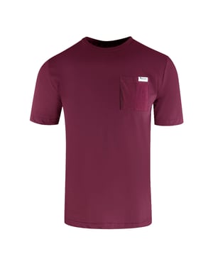 Camiseta Aquascutum Active Con Bolsillo Pequeño Color Burdeos