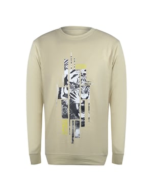 Sudadera Beige Con El Logotipo Del Tigre Astillado De Cavalli Class