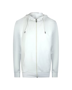 Sudadera Con Capucha Y Cremallera En Blanco Roto Con El Logotipo Floral Llamativo De Cavalli Class