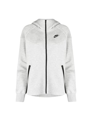 Sudadera Con Capucha Nike Gris Claro Con Cremallera