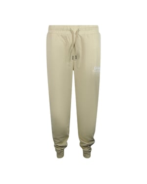 Pantalones Deportivos Beige Con El Logotipo Llamativo De Cavalli Class