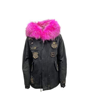 Chaqueta parka con adornos de lona As65