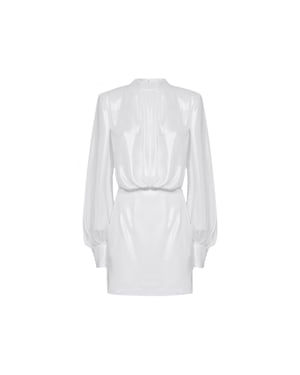 Vestido mini laminado Abelia de Blanca Vita