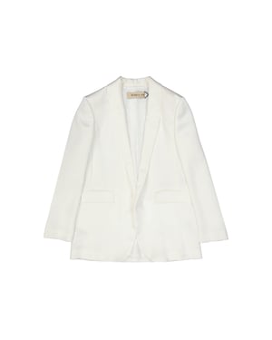 Chaqueta Blanca Vita Efecto Satén