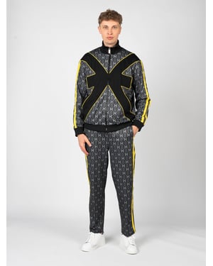 John Richmond Pantalones del hombre negro, amarillo, Gris