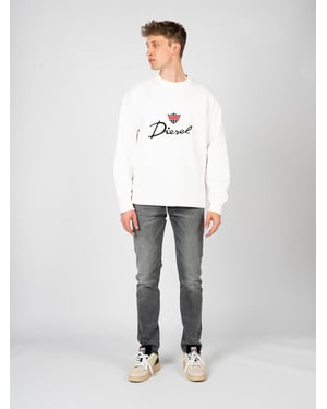 Diesel Sudadera S-Macsless del hombre Blanco