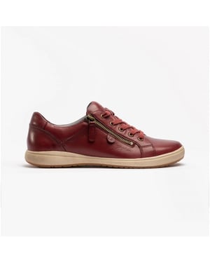 Zapatillas de mujer de cuero Josef Seibel Caren 12 Burdeos