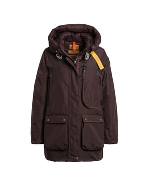 Chaqueta Larga De Plumón Maud Obsidian Marrón Oscuro De Parajumpers