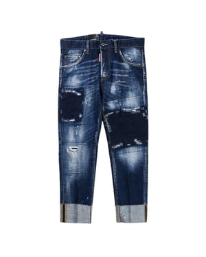 Pantalones Vaqueros Con Parche Azul Oscuro Sailor Jean De Dsquared2
