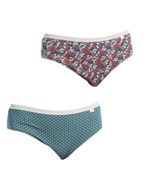Pack 2 Braguitas Brislip Coquettes Algodón 1032361 para Mujer