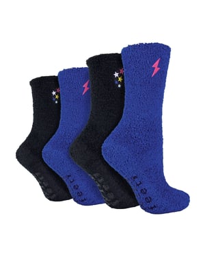 Paquete de 4 calcetas térmicas de lana para mujeres, calcetines de descanso para una comodidad máxima