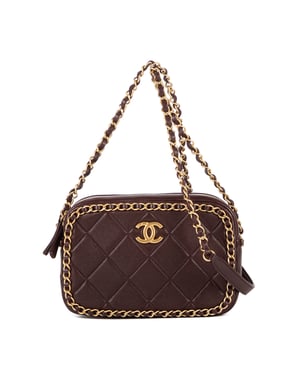 Chanel Camera Small en Borgoña Piel de becerro