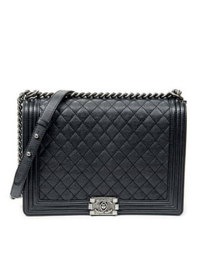 Chanel Large Boy  en Negro Piel de becerro