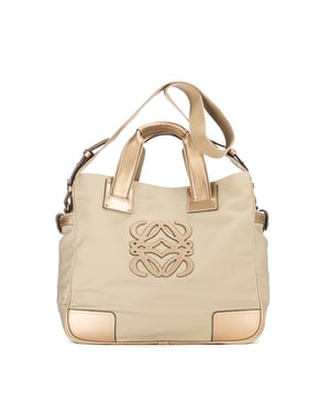 Loewe Anagram Tote  en Beige Lienzo