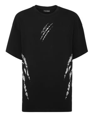 Cotton Round Neck T-Shirt Body Lines