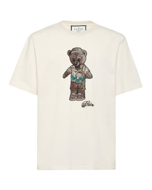 Crystal Round Neck T-Shirt Teddy Bear