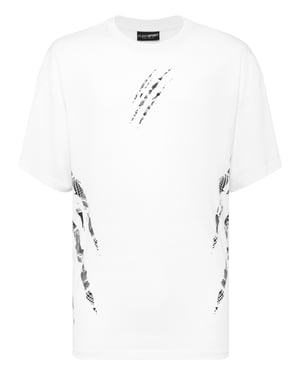 Cotton Round Neck T-Shirt Body Lines