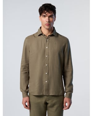 North Sails Shirt Linen with embroidered logo