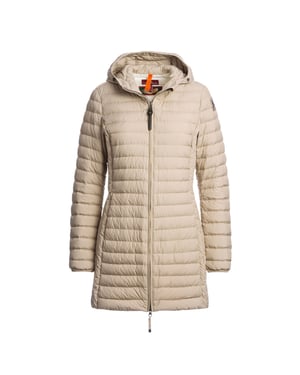 Chaqueta Larga Beige Besada Por El Sol De Parajumpers